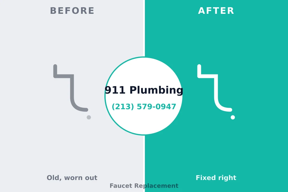 Before and after: plumbing repair Ludington, MI